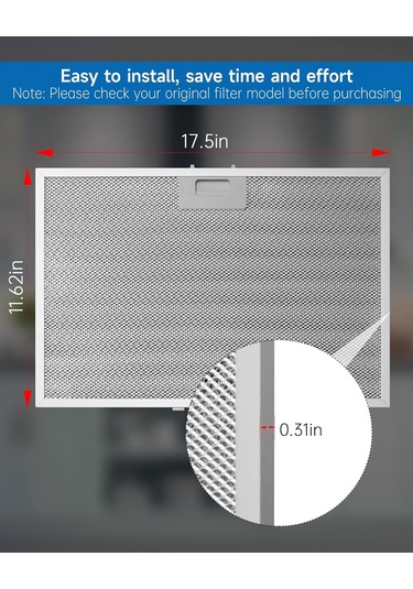 2pcs Wb02x11012 Ge Jv566h1ss İle Uyumlu Menzil Kaput Gres Filtresi Jv566h2ss Jv665h1bb Jv665h1cc Jv665h1ww, Yaklaşık 17-1/2 X 11-5/8 İnç