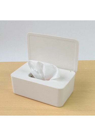 Pembe-ıslak Mendil Kutusu Masaüstü Mühür Islak Mendil Kağıt Saklama Kutusu Ev Plastik Toz Geçirmez Kapaklı Mendil Kutusu Ev Ofis Dekoru İçin