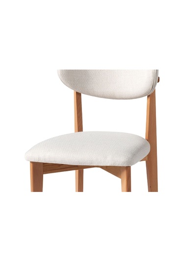 Boho İskandinav Natural Ahşap Masa Sandalye Takımı 90x90 Ceviz