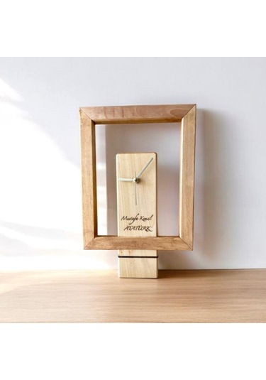 El Yapımı Ihlamur Ağacı Kişiselleştirilebilir Masa Saat