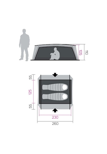 Hannah Haven 2 3 Mevsim 2 Kişilik Kamp Çadırı Yeşil