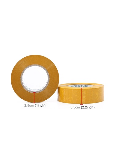 Sones 55mm Genişlik 25mm Kalınlık Paket Sızdırmazlık Paketleme Bandı Rulo Etiket Sarı