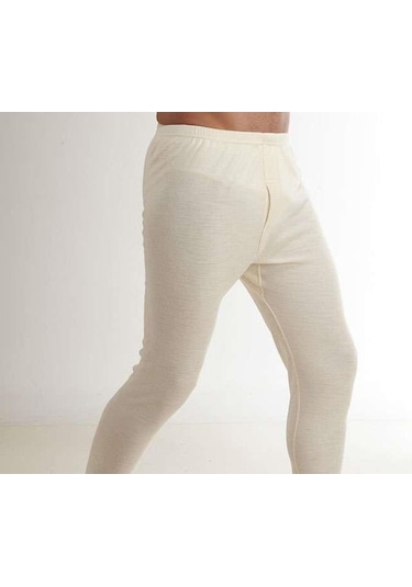 Hasyün Erkek Uzun Yün Don Uzun Yün Içlik Woolmark Sertifikalı Eko Krem