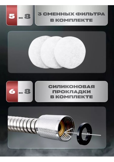 Lava Arte Metal Duş Hortumlu Duş Başlığı 235650050 Gri