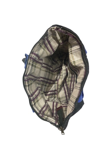 Vintage Salaş Çok Renkli Orta Boy Günlük Seyahat Gezi Omuz Çantası 36cmx34cm Siyah