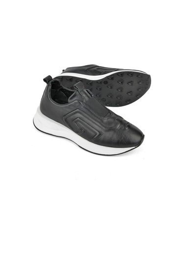 Ziya, Kadın Hakiki Deri Sneaker 1531050z26802480pk Siyah 1531050z26802480pk 000 Siyah