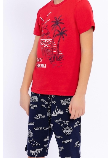 Roly Poly 2709 California Kırmızı Erkek Çocuk Bermuda Takım