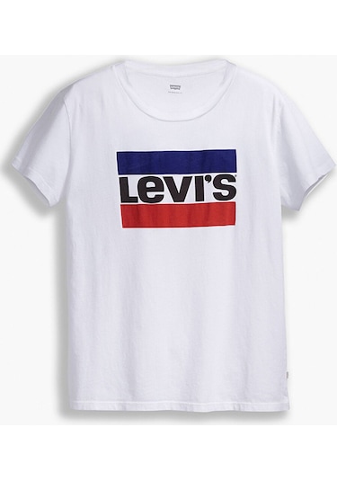 Levi's The Perfect Kadın Beyaz Yuvarlak Yaka Tişört Beyaz