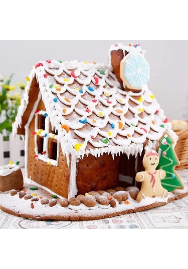 Paslanmaz Çelik Kek Kurabiye Noel Karları Şekilli Kalıp Çok Renkli