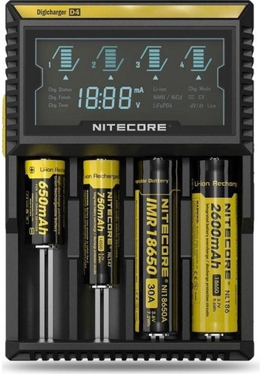Nitecore D4 Digi Charger Li-ion / Nı-cd / Nı-mh / Lifepo4 Di Tdrtr