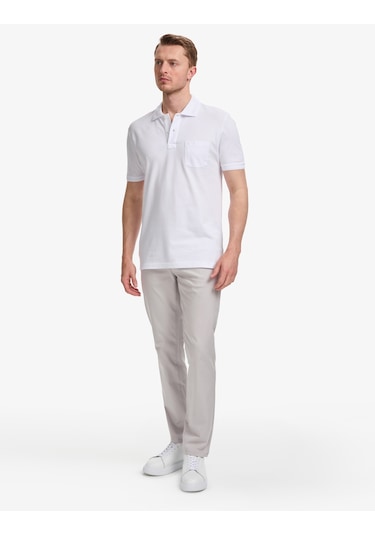 Pierre Cardin Erkek Beyaz Tişört Basic 50321144-vr013