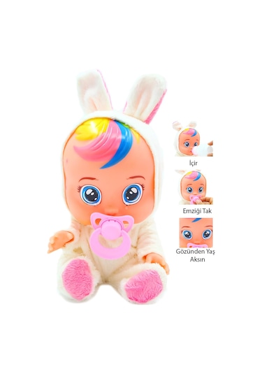Mavi Beyaz Pembe Konuşan Et Bebek