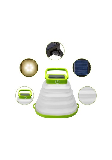 Pazly Katlanabilir Güneş Led Kamp Lambası - 3 Parlaklık Seviyesi, Şarj Edilebilir, Ip65 Su Geçirmez, Taşınabilir