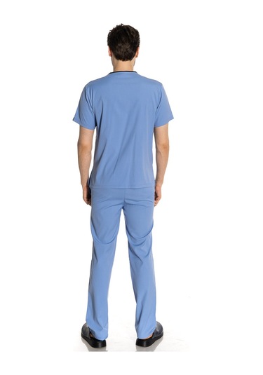 Unisex Likralı Koyu Mavi Scrubs