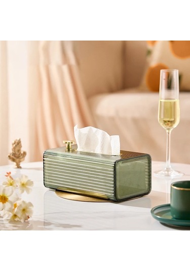 Yeşil Yumruksuz Yaratıcı Doku Kutusu Duvara Monte Kağıt Havlu Peçete Saklama Kutusu Ev Mutfak Banyo Kağıt Organizatör