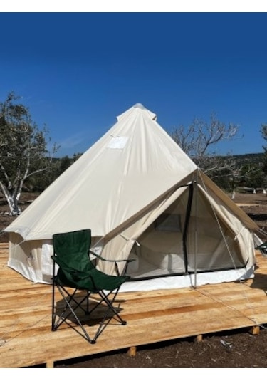 Çan Çadırı Kanvas Çadır 3 Çaplı Krem