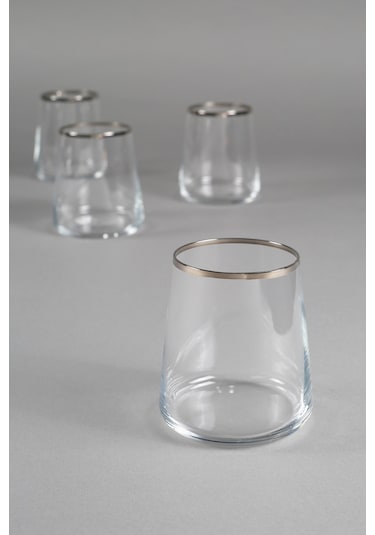 Rakle Avantgarde Platin 4'lü Su Bardağı Seti 420 Cc Renkli