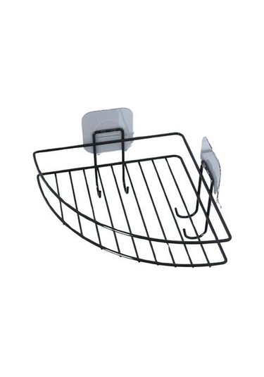 Sanec Yapışkanlı Banyo Köşeliği Kancalı Köşe Rafı Duş Şampuanlık Duvar Düzenleyici Organizer Raf Çok Renkli