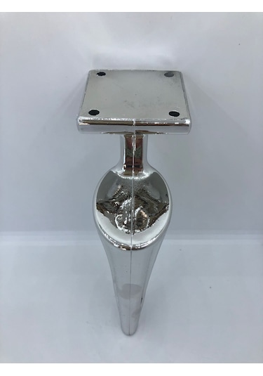 Plastik, 21 Cm Krom Kaplamalı Berjer, Mobilya Ayağı 4 Adet