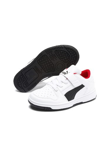 Puma Rebound Lay-up Lo Bantlı Çocuk Ayakkabı Çok Renkli