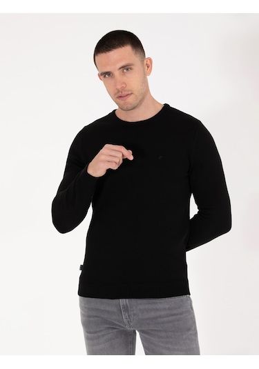 Pierre Cardin Erkek Siyah Triko Kazak 50270179-vr046 Siyah