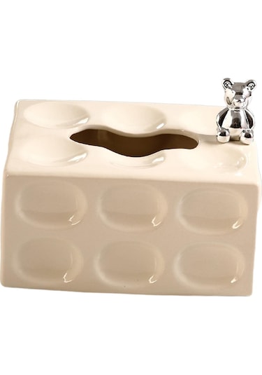 Suntek Mutfak Otel Ofis Beyaz Için Seramik Doku Kutusu Tutucu