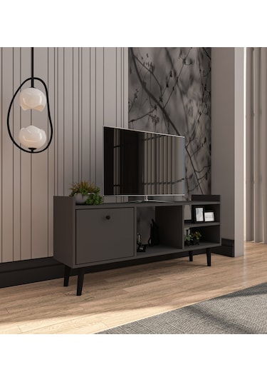 Leo Tv Ünitesi Antrasit Televizyon Konsolu 140 Cm Ekonomik Modül