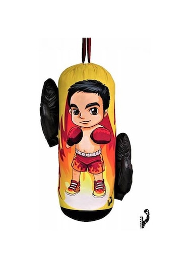 Çocuklar için Özel 45x18 Kum Torbası ve Boks Eldiven Seti