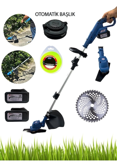 Rowermax RPC-MM150 Akülü Tırpan + Teleskopik Misinalı Set