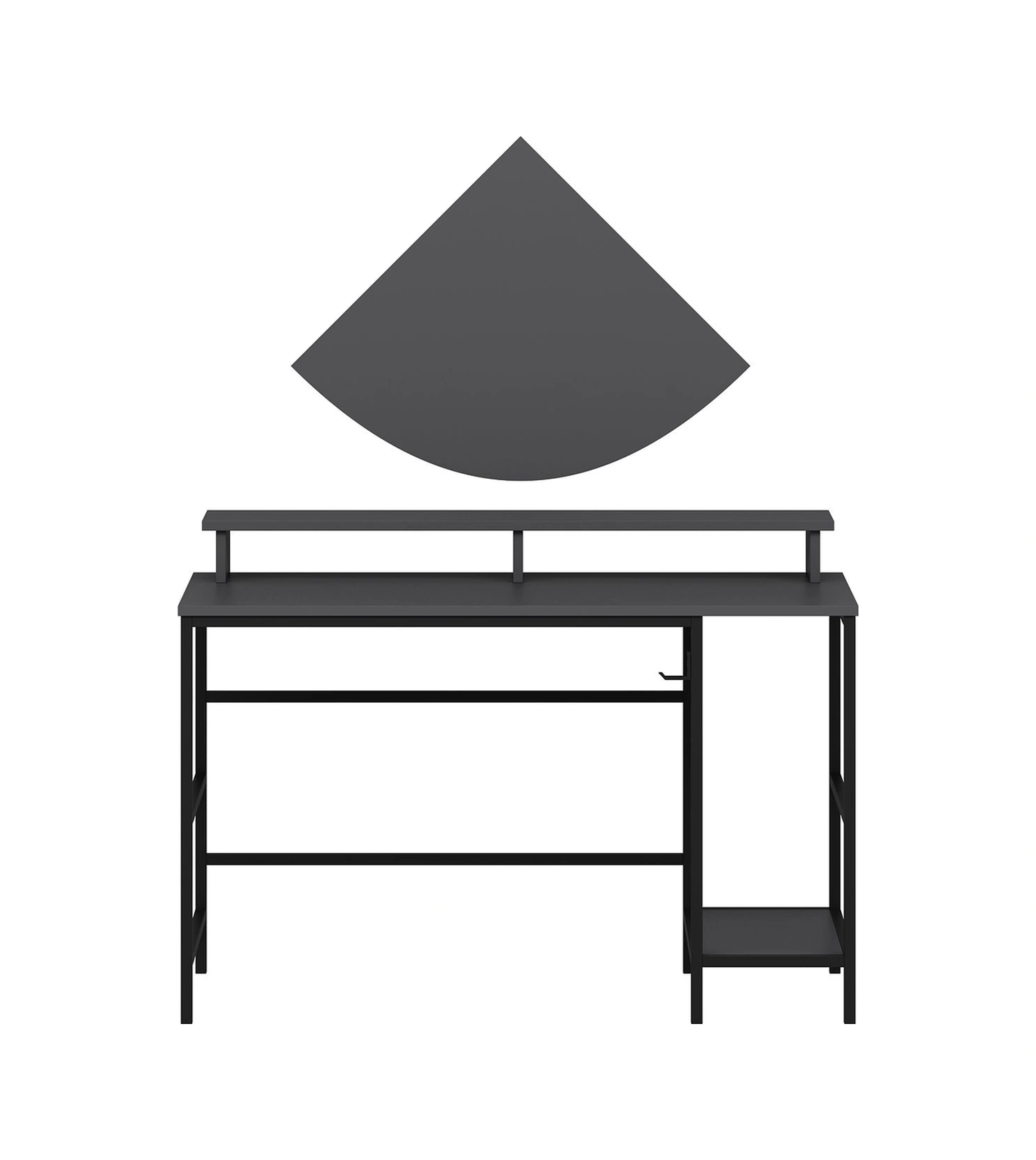 Minar Greta Çalışma Masası Modül2 - Antrasit Siyah
