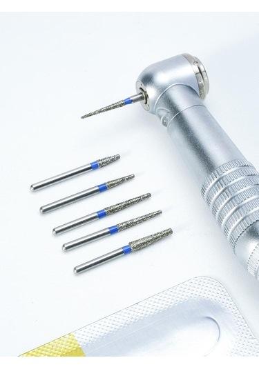 Tf-12 Kaliteli Diş Elmas Burs Diş Diş Parlatma Kiti Yüksek Hızlı El Aleti Ucu Elmas Bur