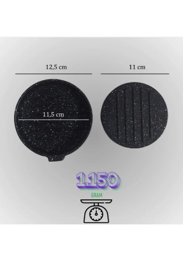 Döküm Burger Press - Hamburger Köfte Presi Siyah