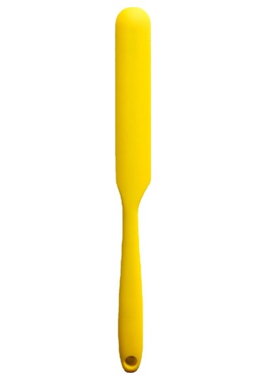 Sarı Küçük 1 Parça Silikon Küçük Uzun Kazıyıcı Pişirme Araçları Tereyağı Kazıyıcı Çikolata Buttercream Karıştırma Bıçağı Kek Spatula