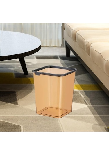 Pazly Turuncu Turuncu Suntek Sepet Ofisi Mutfak Modern Kutusu Kapaı Çöp Atık Ms Turuncu