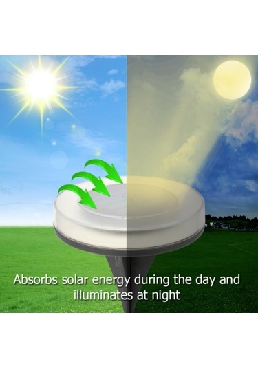 Ebitda Güneş Enerjili Sensörlü Zemin Lamba, 8led, Su Geçirmez, Bahçe Işığı