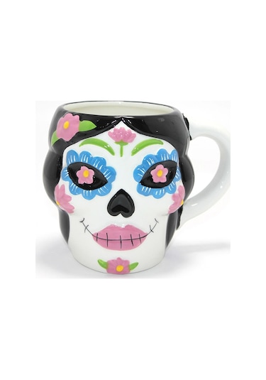 Day Of The Dead Şeker Kurukafa Tasarımlı Seramik Kupa Bardak Diğer