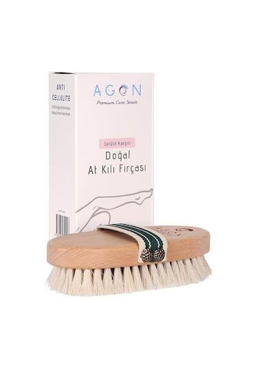 Agon Doğal At Kılı Selülit Fırçası + Agon Kabak Lifli Ballı Eşek Sütlü Sabun 120 G