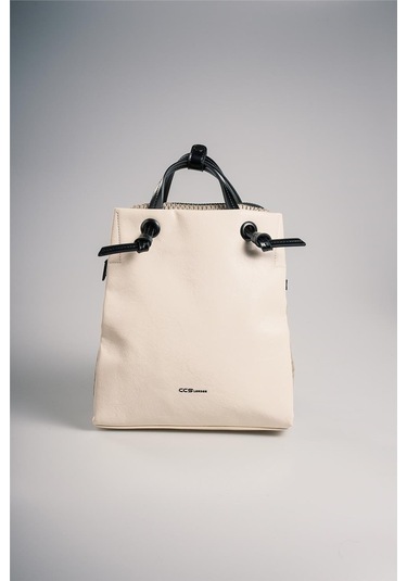 Ççs Kadın 17826 Omuz Ve Sırt Çantası Kirli Beyaz