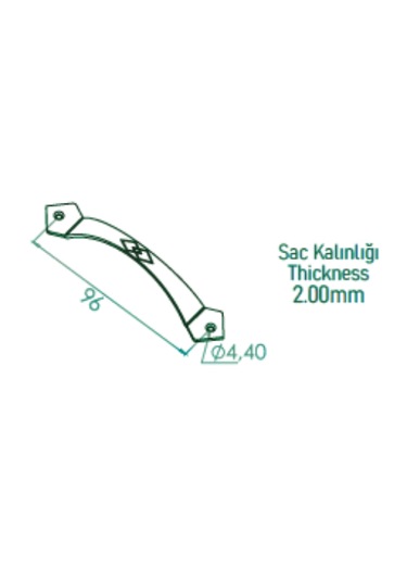 Beşel Mobilya Kulbu Saten 96 Mm 10 Adet