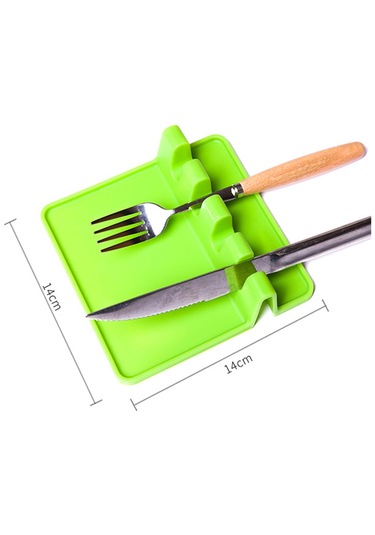 Suntek Isıya Dayanıklı Silikon Gereç Dayanağı Kepçe Yeşil Yeşil