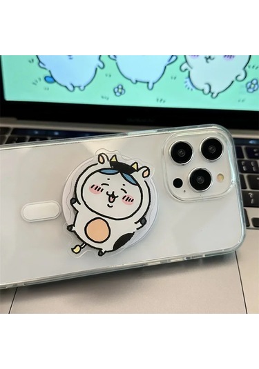 Goldenqian Ins Kore Sevimli Komik Karikatür Magsafe Manyetik Telefon Tutma Tok Standı Iphone 16 S25 Kablosuz Şarj Kutusu Katlanabilir Tutucu S S