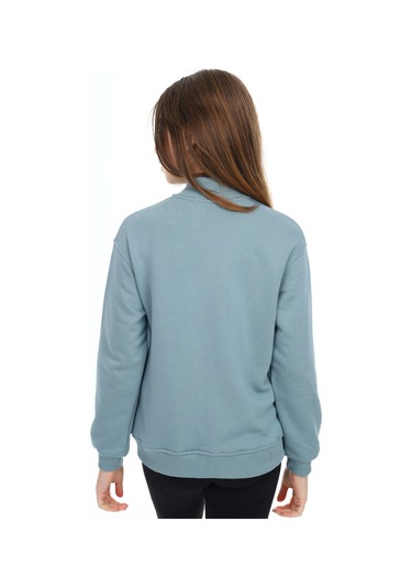 Toontoy Kız Çocuk Nakışlı Hırka Mavi