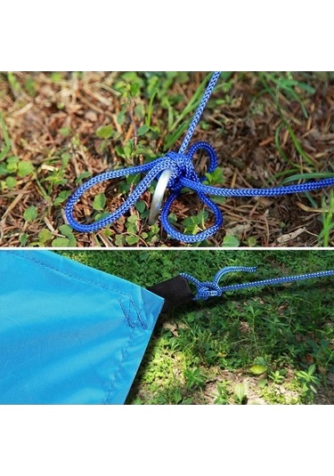 Bloomnest Yağmur Tarpaulin Tarp Su Plaj Piknik Mavi Kamp Kamp İçin Hava Hamak Hafif Güneşlik Geçirmez Fonksiyonlu Çok Çadırı Çadır Barınağı Açık 9.8ft 9.8 Rf Mavi Mavi