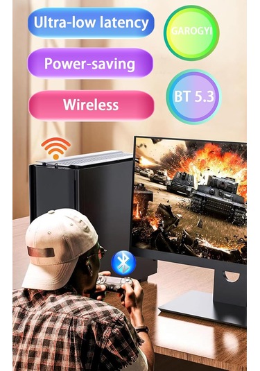 Bluetooth 5.3 Usb Adaptör, Bluetooth Dongle, Ultra Kompakt, Yüksek Hızlı, Windows Ve Mac Uyumlu