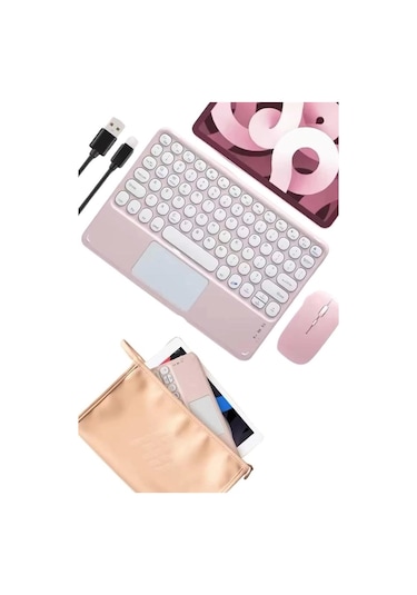 Bluetooth Touchpad Klavye Ultra İnce Taşınabilir Q Klavye