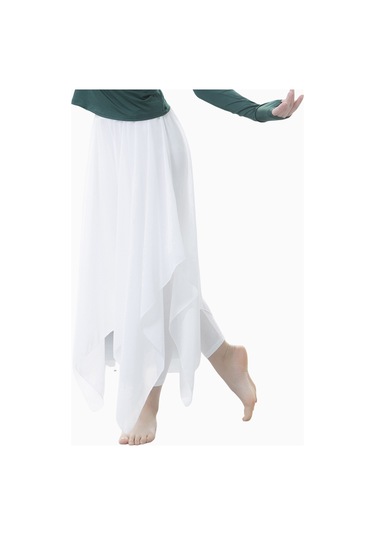 Reedark Nefes Alabilen Ve Nem Emici 2'li Kombinasyonlu Kadın Dans Etek Pantolon - Yoga Ve Performans İçin İdeal Beyaz