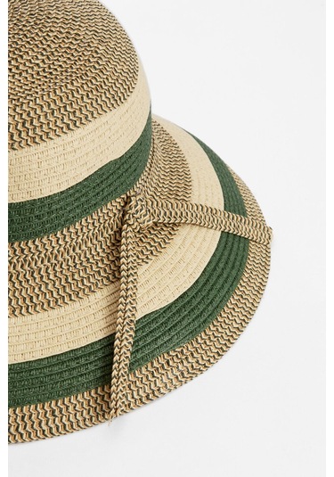 Barbour Daphne Örgü Şapka Ol71 Olive/sand Yeşil