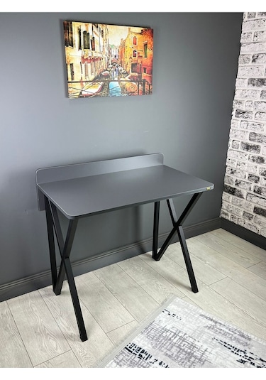 Hayal Antrasit Gri Çalışma Masası Bilgisayar Ofis Masası Metal Siyah Ayaklı 90 Cm Antrasit Gri - Siyah Hayal Antrasit Gri Çalışma Masası Bilgisayar Ofis Masası Metal Siyah Ayaklı 90 Cm Antrasit Gri - Siyah