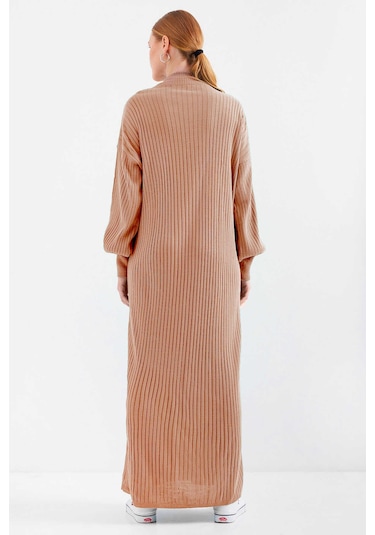 Gabria Fitilli Triko Elbise Camel