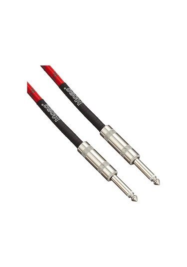 3gt18c3 Kumaş Gitar Kablosu Kırmızı/yeşil 1/4" Ts - 1/4" Ts